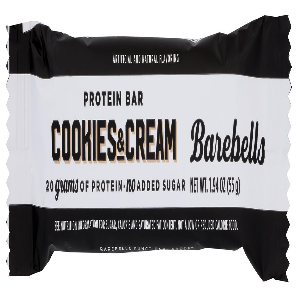 Barebells Protein Bar, Cookies & Cream, 20g Protein, No Added Sugar, 55g, 1.94 Ounce - Single Bar