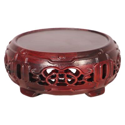 ARINAL Bonsai Base Bonsai Display Stand Wooden Round Display Base Bracket Stone Ornament Base for Small Things Statue Vase Vase Base (Size : XL)