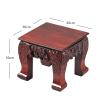 ARINAL Statue Base Bonsai Base Retro Square Wooden Vase Bonsai Base Table Lamp Teapot Base, Home Decor Display Stand Vase Stand (Size : S) view 2