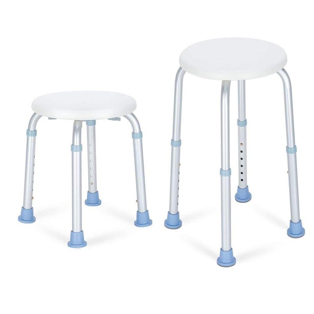 360 Degree Rotation Shower Stool, 7 Gears Height Adjustment Bath Chair, Bath Seat for Tub and Bathroom, Round Shower Safety Seating, for Seniors and Disabled