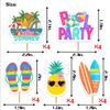 36Pcs Summer Beach Pool Cupcake Toppers Beach Ball Pool Cake Decorations Pool Party Hawaiian Birthday Party Supplies view 3