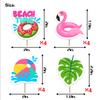 36Pcs Summer Beach Pool Cupcake Toppers Beach Ball Pool Cake Decorations Pool Party Hawaiian Birthday Party Supplies view 4