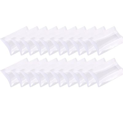 20 PCS Clear Plastic Pillow Gift Boxes Mini Party Favor Boxes for Candy Wedding Birthday Supplies 3.54 x 2.76 x 0.98 inch