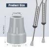 6 Pack Crutch Tips, AHIER 7/8 inch Heavy Duty Non Slip Rubber Cane Tips, Replacement Crutch Feet Cap view 2