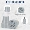 6 Pack Crutch Tips, AHIER 7/8 inch Heavy Duty Non Slip Rubber Cane Tips, Replacement Crutch Feet Cap view 3