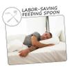1 Set Elbow Fork Spoon Curved Spoon Dinner Fork Small Forks Eating Utensils for Disabled People Taster Spoons Utensils Angled Elder Stainless Steel Feed view 3