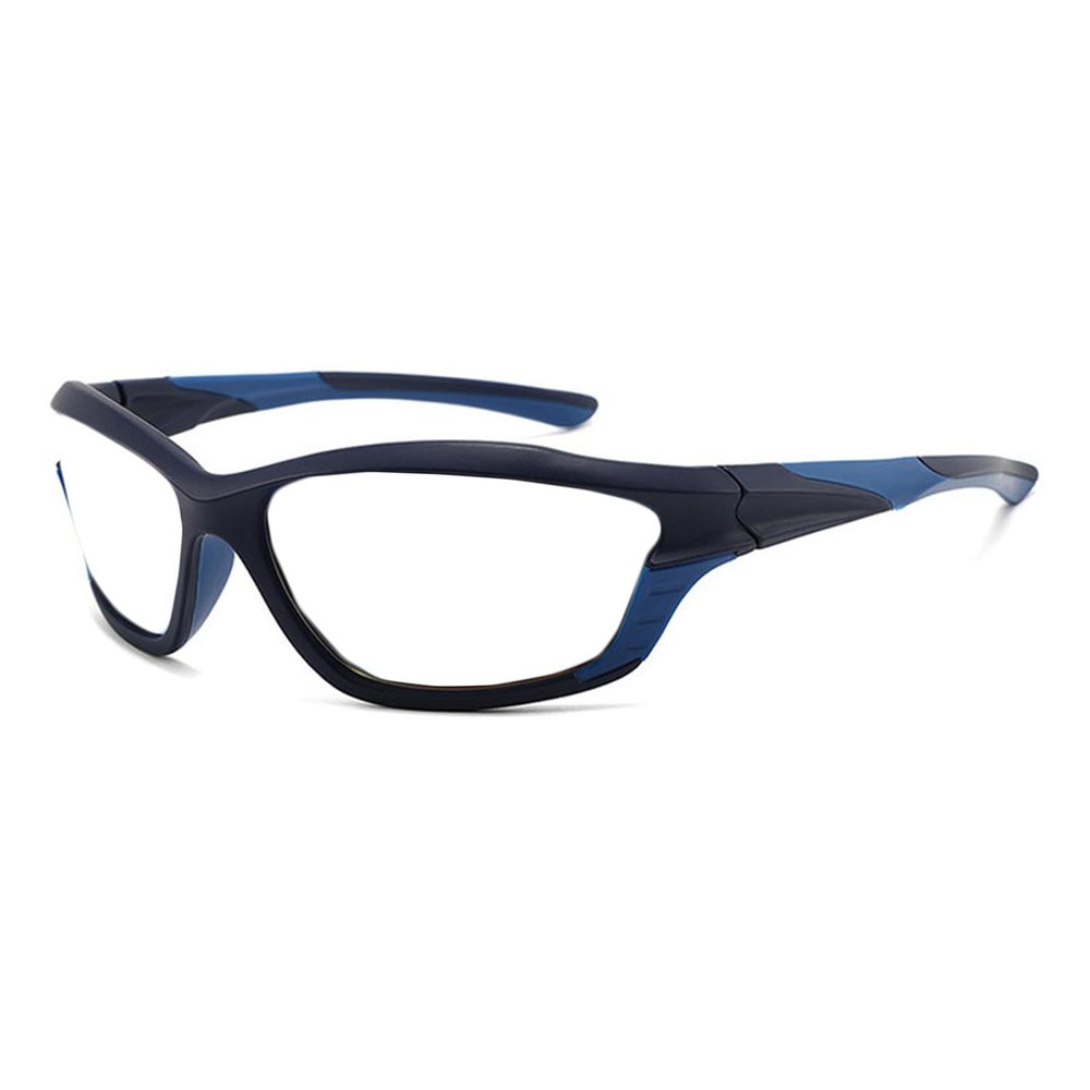 Sport Wrap Around full lens Blue Light Blocking Reading Glasses Men Safety Square Readers Magnification Reader glasses UV400 (black blue, 2.25, multiplier_x)