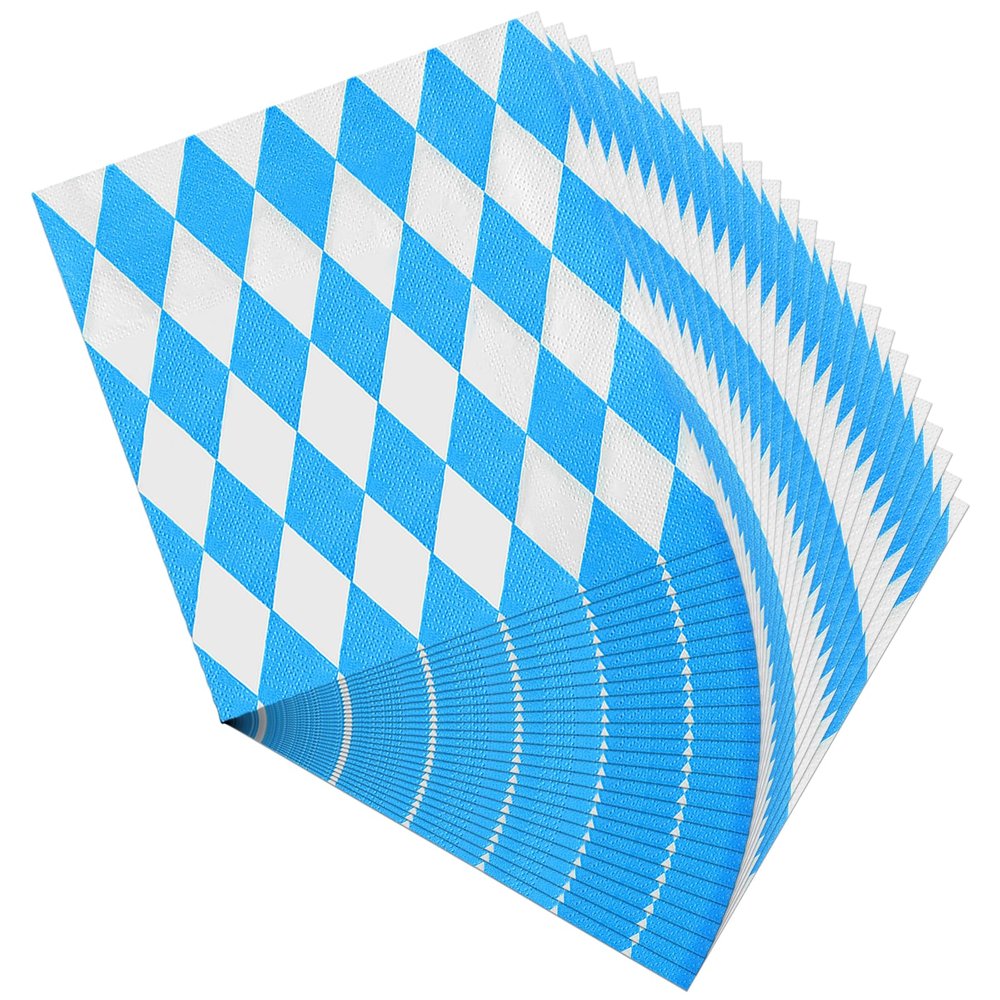 ASTARON 60pcs Bavaria Napkins for Oktoberfest Party Decoration - 33x33cm Disposable Paper for Munich Beer Tents Table Decoration - German Beer Festival Supplies