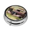 Wheels Abandoned Pill Box Pill Case Medicine Pill Organizer with 3 Compartments Travel Pillbox for Purse & Pocket Vitamins Fish Oil view 2