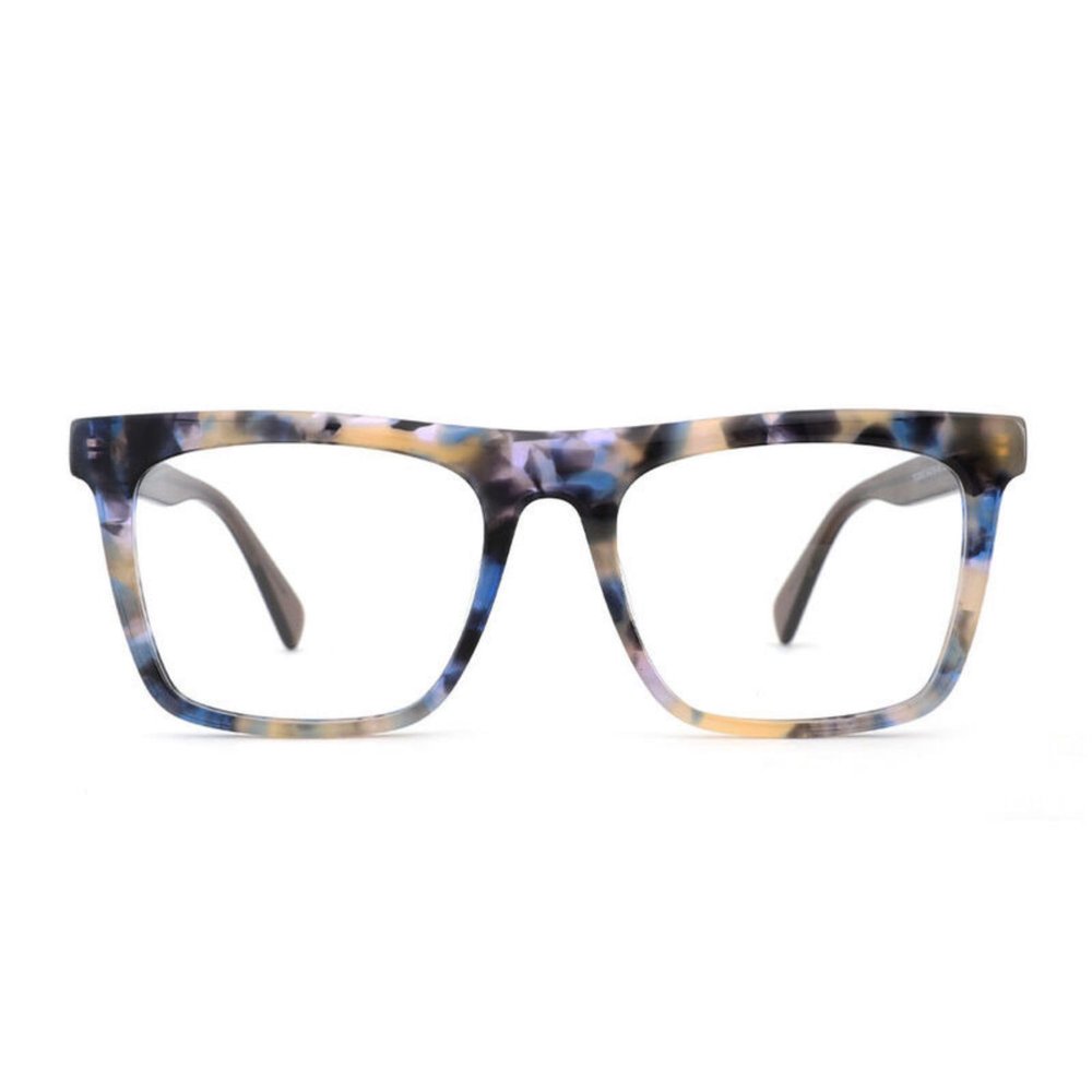 AOOLIA Square Transparent Reading Glasses for Women Men Oversize Lightweight Reader Diopters Eyeglasses with Spring Hinge (Tortoise, 1.0, multiplier_x)