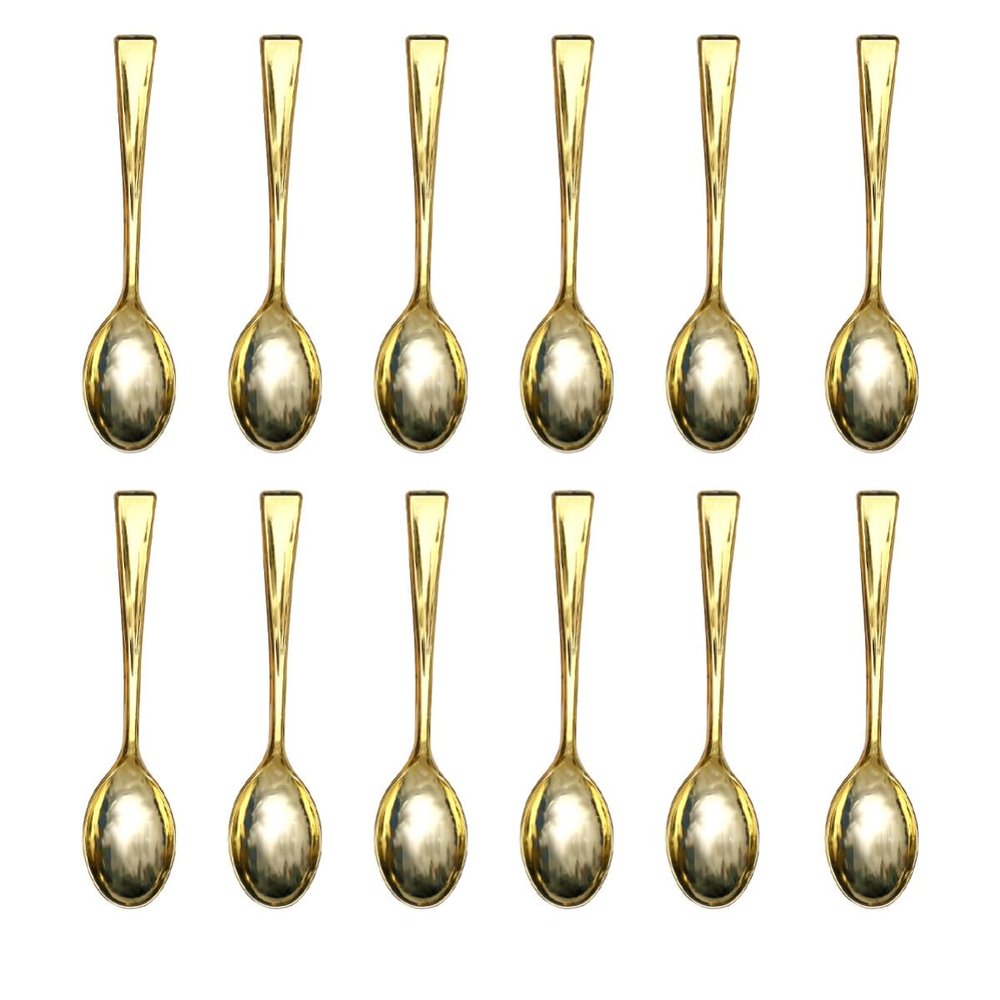 LALAFINA Spoons Mini Plastic Sample Spoons 72pc Portable for Wedding Baptism Birthday Dinner