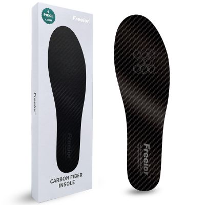 Freeior Carbon Fiber Insole for Pain Relief and Recovery of Turf Toe, Hallux Rigidus and Limitus, Alternative to Walking Boot Thin Rigid Carbon Fiber Shoe Inserts for Men Women 1 PC 8.46" - 215mm
