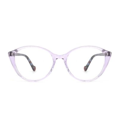 AOOLIA Cutie Cat Eye Transparent Reading Glasses Vintage Lightweight Reader Diopters Butterfly Eyeglasses with Spring Hinge (Purple, 2.0, multiplier_x)