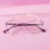 AOOLIA Cutie Cat Eye Transparent Reading Glasses Vintage Lightweight Reader Diopters Butterfly Eyeglasses with Spring Hinge (Purple, 2.0, multiplier_x) view 4