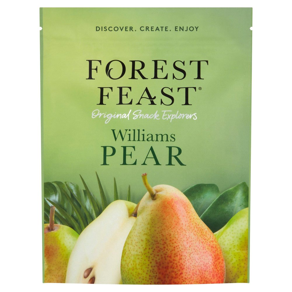 FOREST FEAST Williams Pears 120g - 2 Pack | Dried Pear Fruit Snack in Premier Life Store packaging
