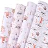 Sikiweiter Woodland Theme Wrapping Paper - Woodland Baby Shower Wrapping Paper, 12 Sheets Woodland Animals Gift Wrap for Baby Shower Birthday Christmas, 19.7 x 27.6 Inches Per Sheet view 1