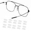 Eyeglass Nose Pads 10 Pairs Push in Soft Silicone Replacement Rectangle Push Slide Slip in Silicone Nosepads for Eye Glasses Eyeglasses Sunglasses, Clear, M size view 1