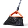 CLEANHOME Outdoor Brooms for Sweeping Patio, Commercial Grade Heavy Duty Broom with Stiff Bristle for Sweeping Garage,Deck,Kitchen,Straw, Outside Broom for Cleaning Pet Hair,Weeds,Leaves,Grey view 1