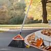 CLEANHOME Outdoor Brooms for Sweeping Patio, Commercial Grade Heavy Duty Broom with Stiff Bristle for Sweeping Garage,Deck,Kitchen,Straw, Outside Broom for Cleaning Pet Hair,Weeds,Leaves,Grey view 2