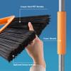 CLEANHOME Outdoor Brooms for Sweeping Patio, Commercial Grade Heavy Duty Broom with Stiff Bristle for Sweeping Garage,Deck,Kitchen,Straw, Outside Broom for Cleaning Pet Hair,Weeds,Leaves,Grey view 4