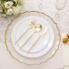 24 Gold Beige Disposable Plastic Cutlery Spoon Fork and Knife Set for Weddings Parties Birthdays Receptions Events Dinnerware Tableware Decorations view 4
