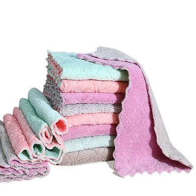 12 Pack Cleaning Cloth Kitchen Cloth, Dish Towels Super Absorbent Coral Velvet Dishtowels, Microfiber Premium Soft Tea Towels, Quick Dry Rags, Multipurpose Reusable Washcloths, Non-Stick Oil Cloths.
