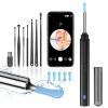 Ear Wax Removal, Ear Cleaner with Camera, Ears Wax Removal Kit with 1296P HD Ear Otoscope with 6 LED Lights, Earwax Removal Tool for iPhone, iPad & Android Smart Phones (Black, Standard) view 1