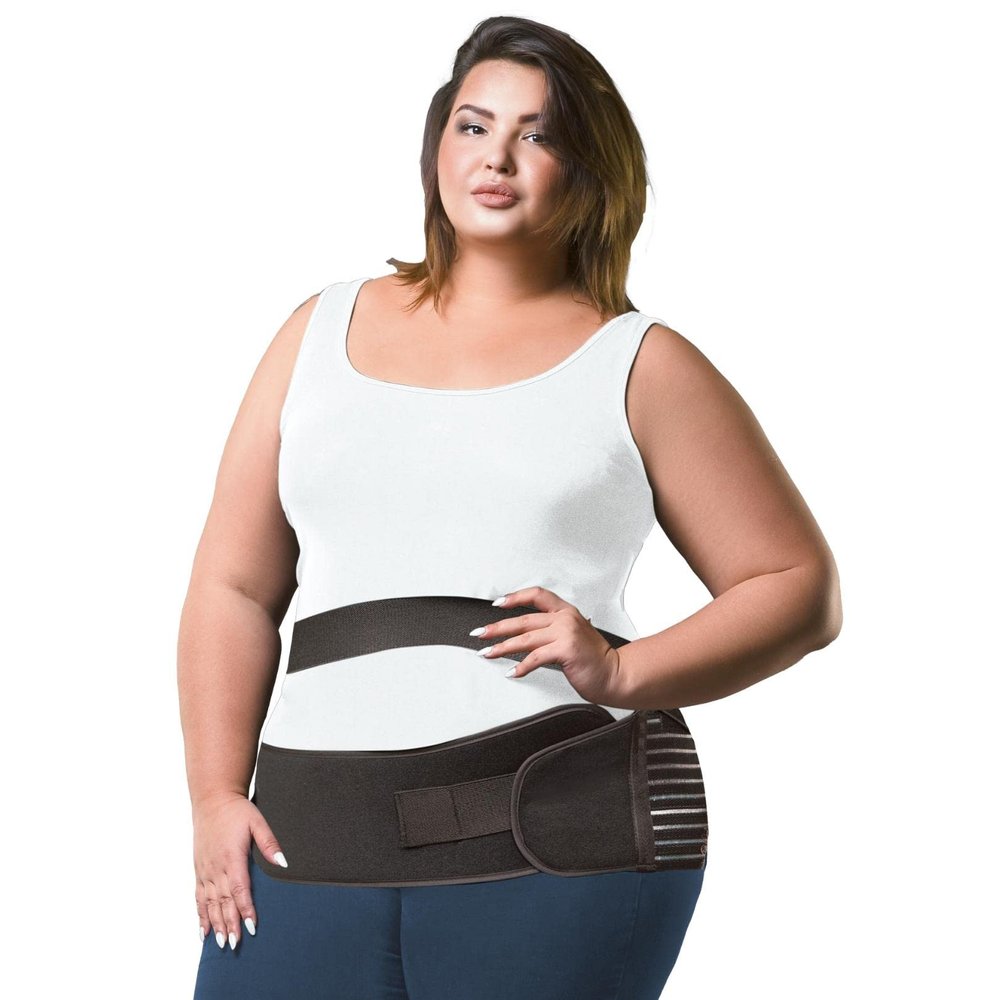 BraceAbility Obesity Belt Stomach Holder - Plus Size Men and Women's Big Belly Support Band Girdle for Hanging Stomach, Pendulous Abdominal Support, Lower Tummy Fat Lifter Pannus Sling (2XL)