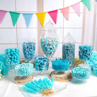 14 lbs+ Premium Light Blue Candy Buffet for Party - Feeds 24-36 People
