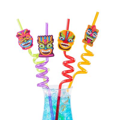 Tiki Luau Silly Straws 12 Pieces