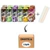(Pack of 12) INOTEA Bubble Tea | Choose One Flavor: Brown Sugar, Taro, Honeydew, Banana, Matcha Latte, Sea Salt Coffee, and Assorted | Ready to Drink in a Can (16.6oz/can) | Black Milk Tea with Boba (Assorted (6 Flavors x 2)) view 2