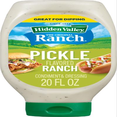 Hidden Valley Easy Squeeze Pickle Flavored Ranch Topping and Dressing, 20 Fluid Ounces (Package May Vary)