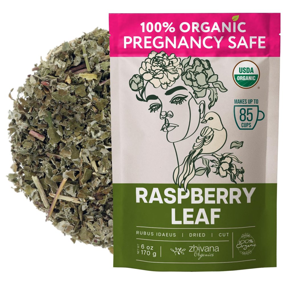 Organic Red Raspberry Leaf Tea  Wild Raspberry Tea for for Pregnancy, Healthy Cycle, Menstrual Cramps  6oz
