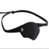Eye Patch, Black, Concave, Air Vents, Adult Size, Kydex Body, Full Grain Leather Strap (Right Eye) view 1