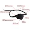 Eye Patch, Black, Concave, Air Vents, Adult Size, Kydex Body, Full Grain Leather Strap (Right Eye) view 2