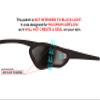 Eye Patch, Black, Concave, Air Vents, Adult Size, Kydex Body, Full Grain Leather Strap (Right Eye) view 3