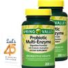 Spring Valley Probiotic Multi-Enzyme Digestive Formula Tablets, 200 Count, Probiotics for Men and Women for Digestive Health Bundle with 45 Diabetes Decoded view 1