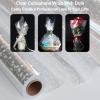 100 ftx34 in Extra Wide Clear Cellophane Wrap Roll with Irregular White Dot, Transparent Thicker Cellophane Roll, Gift Baskets Wrap Cellophane Film for Treats, Gifts, Holiday, Christmas Wrapping view 4