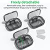 2 Pack 3 Compartment Small Pill Box, Moisture Proof Pill Case, Travel Pill Organizer for Pocket Purse, Daily Portable Medicine Vitamin Box, Fish Oil Box, Supplement Box (Black+Orange) view 3