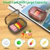 2 Pack 3 Compartment Small Pill Box, Moisture Proof Pill Case, Travel Pill Organizer for Pocket Purse, Daily Portable Medicine Vitamin Box, Fish Oil Box, Supplement Box (Black+Orange) view 4