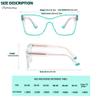 3 Pack Oprah Style Reading Glasses for Women Blue Light Blocking Computer Square Readers with Spring Hinge Men (black/purple/pink, 1.75, multiplier_x) view 4
