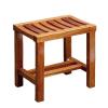 Shower Foot Stool for Shaving Legs, Bamboo Shower Foot Rest, Waterproof Bathroom Foot Step Stool for Inside Shower, Shower Bench, Shower Stool for Small Shower Spaces (Dark Brown,Large) view 1