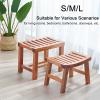 Shower Foot Stool for Shaving Legs, Bamboo Shower Foot Rest, Waterproof Bathroom Foot Step Stool for Inside Shower, Shower Bench, Shower Stool for Small Shower Spaces (Dark Brown,Large) view 2