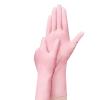 BAMFY Household Nitrile Disposable Gloves 30 Pairs Watertight Dishwashing Gloves Kitchen Cleaning Gloves for Dishes Clean Gardening Washing Up Gloves (Color : Pink, Size : Medium) view 1
