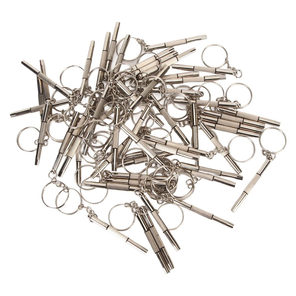50Pcs Glass Screwdrivers Set Keychain Eyeglass Screwdriver Multifunction Eyeglass Screwdriver Small Eyeglass Repair Kit for Eyeglass Frames Sunglass Jewellery Watches