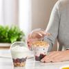 GUSTO [9 oz. - 50 Count Clear Plastic Cups With Dome Lids (No Hole), Fruit Cups with Lids for Party - Perfect for Smoothies, Milkshakes, and To-Go Beverages - (Formerly Comfy Package) view 3