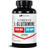 HealthFare L Glutamine 1000mg | 240 Vegan Capsules | Extra Strength Amino Acid Supplement | Supports Digestive Balance, Nutrient Absorption & Muscle Recovery | Non-GMO, Gluten-Free | Made in USA view 1