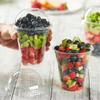 GUSTO [12 oz. - 50 Count Clear Plastic Cups With Dome Lids (No Hole), Fruit Cups with Lids for Party - Perfect for Smoothies, Milkshakes, and To-Go Beverages - (Formerly Comfy Package) view 3