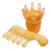 GLEAVI Beeswax Massage Comb 2Pcs Set Handheld Scalp Scraping Tool for Relaxation and Head Care Smooth Texture Portable 3.93X1.96In view 1