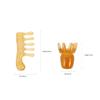 GLEAVI Beeswax Massage Comb 2Pcs Set Handheld Scalp Scraping Tool for Relaxation and Head Care Smooth Texture Portable 3.93X1.96In view 2